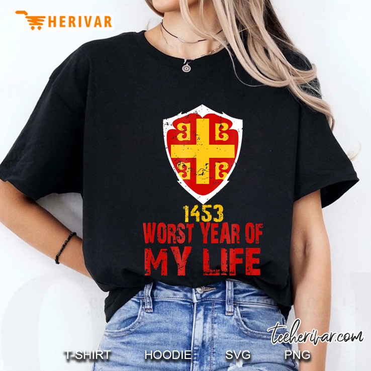 Byzantine Flag Shirt 1453 Worst Year Of My Life Ladies Tee