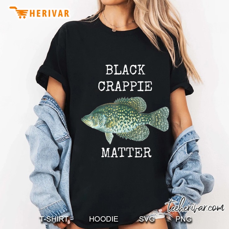 Black Crappie Matter Crappie Fishing Ladies Tee