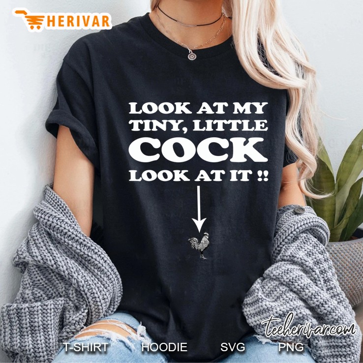 Look At My Tiny Little Cock Rooster Adult Humor Prank Ladies Tee