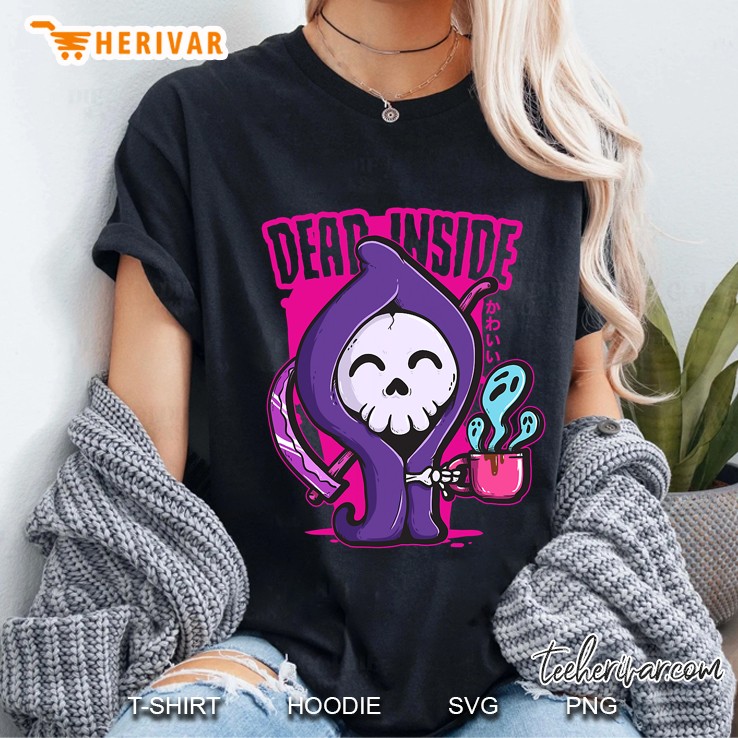Pastel Goth Dead Inside Coffee - Cute And Creepy Kawaii Ladies Tee