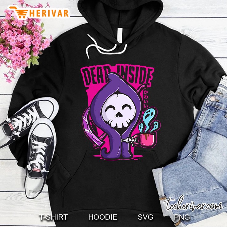 Pastel Goth Dead Inside Coffee - Cute And Creepy Kawaii Hoodie