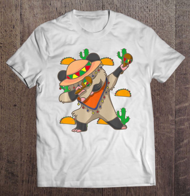 Possum Dabbing With Sombrero & Tacos Funny Shirt