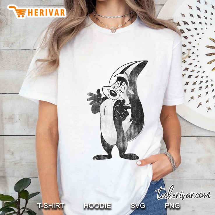 Looney Tunes Pepe Le Pew Retro Portrait Ladies Tee
