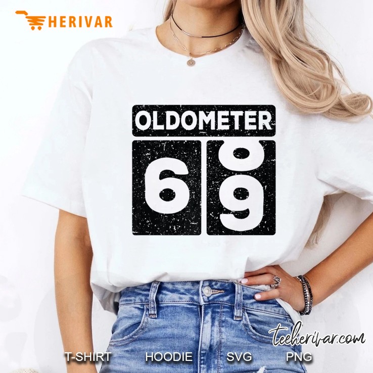 Oldometer 68-69 Years Old Funny 69Th Birthday Men Women Gift Ladies Tee