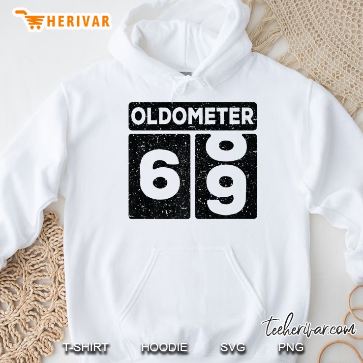 Oldometer 68-69 Years Old Funny 69Th Birthday Men Women Gift Hoodie