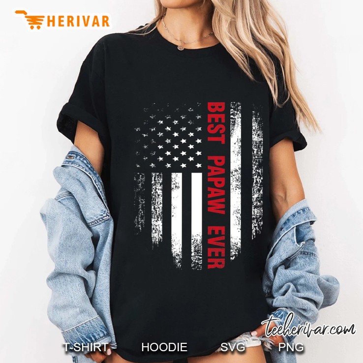 Vintage Usa Best Papaw Ever American Flag Father