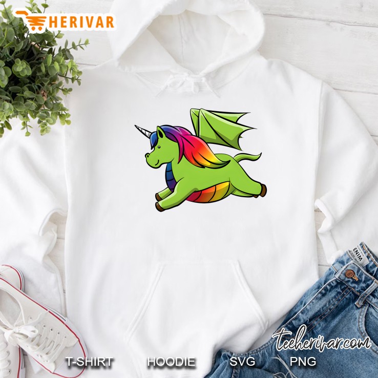 Dragon Unicorn Shirt Funny And Cute Tee Flying Hoodie