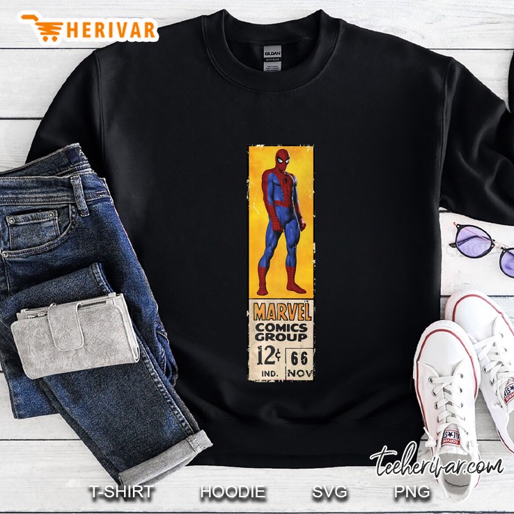 Marvel Spider-Man Comics Group Vintage Ticket Label Premium Sweatshirt