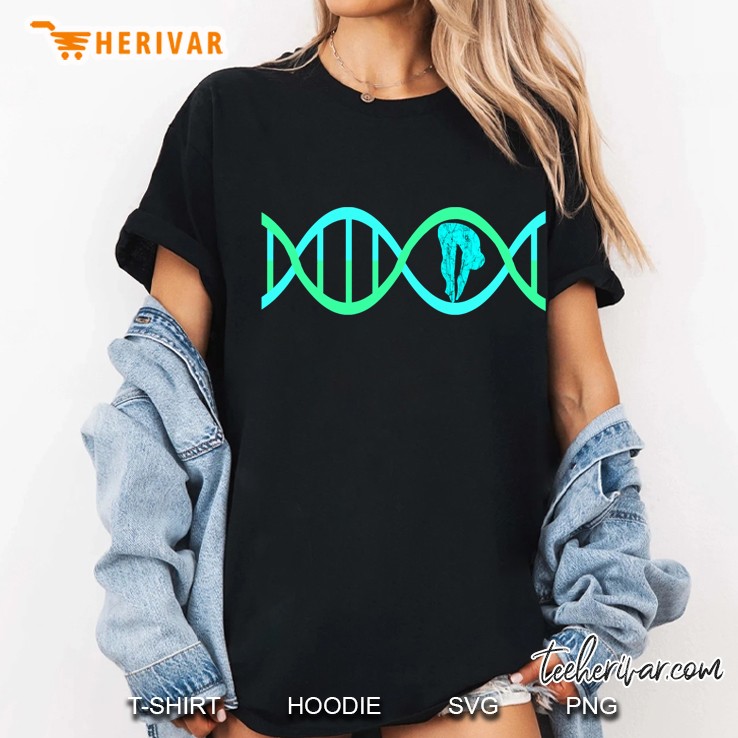 Springboard Platform Diver Dna Diving Genetic Aquatic Ladies Tee