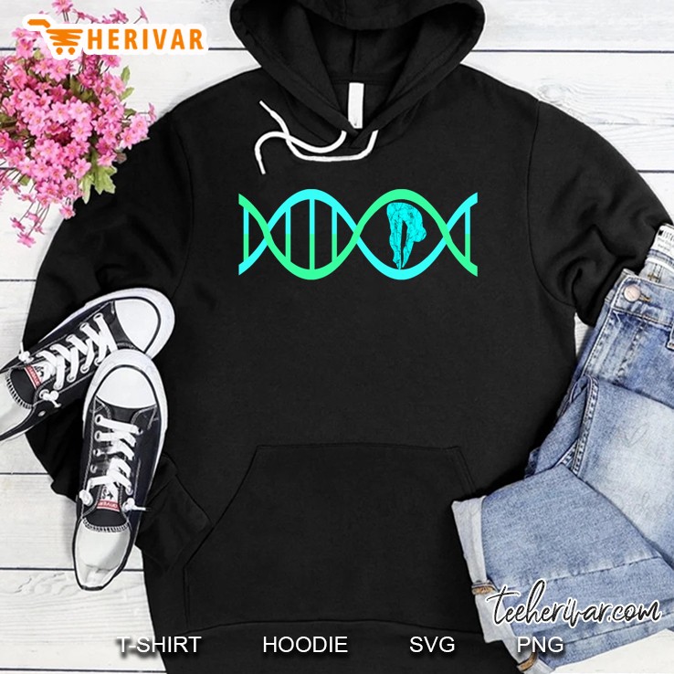 Springboard Platform Diver Dna Diving Genetic Aquatic Hoodie