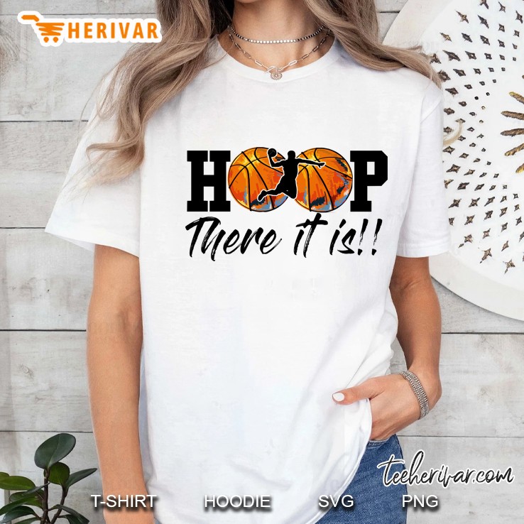 Hoop There It Is College March Basketball Madness Brackets Ladies Tee