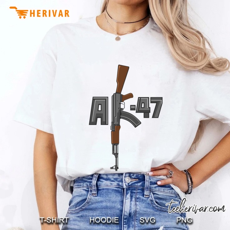 Ak-47 Rifle Gun K Design, Assault Ak47 Gun Owner Gifts Ladies Tee