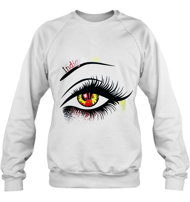 Indigenous Missing And Murdered Indigenous Women One Eye Red Hand Print Sweatshirt