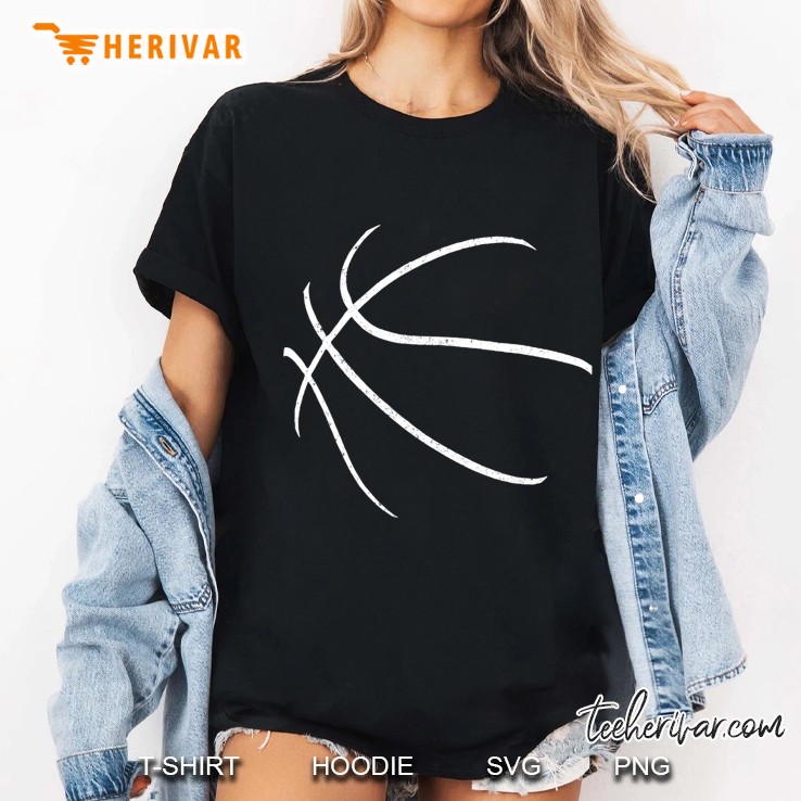 Basketball Silhouette Bball Player Coach Sports Baller Ladies Tee