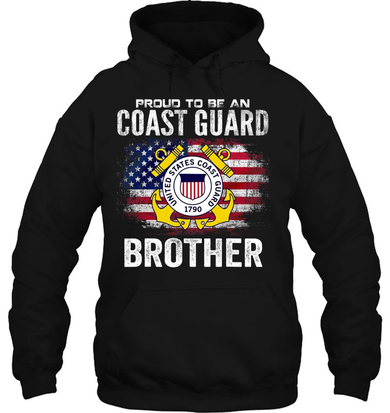 Proud To Be An Coast Guard Brother With American Flag Gift Mugs