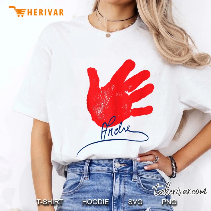 Wwe Andre The Giant Handprint Signature Graphic Ladies Tee