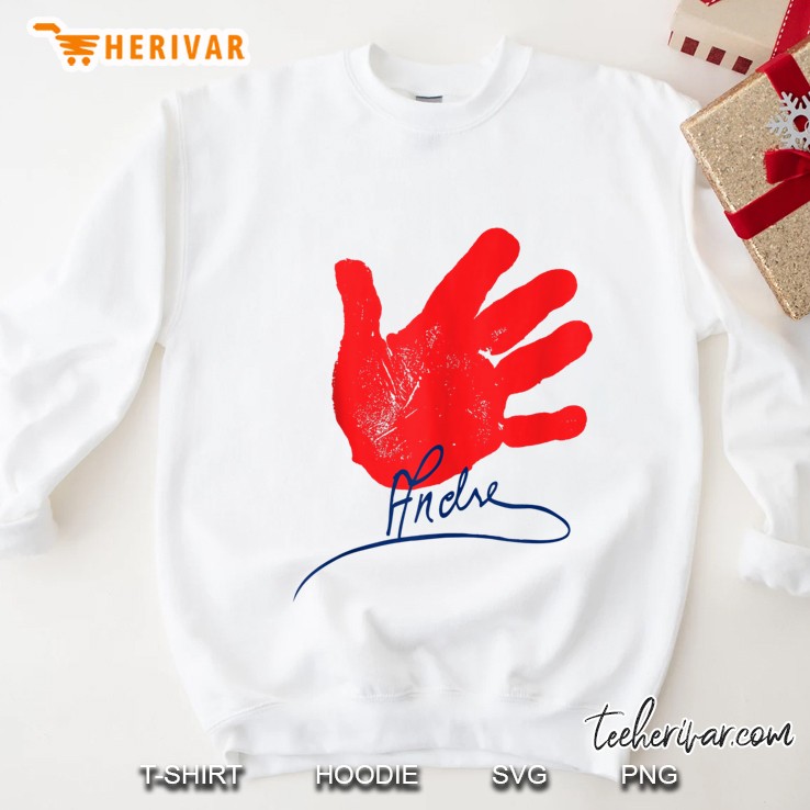 Wwe Andre The Giant Handprint Signature Graphic Sweatshirt