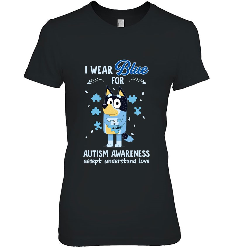 In April Bluey Dad Wear Blue For Autism Awareness Mugs