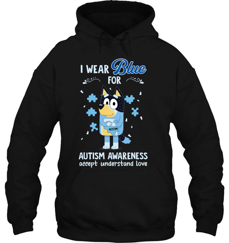 In April Bluey Dad Wear Blue For Autism Awareness Mugs
