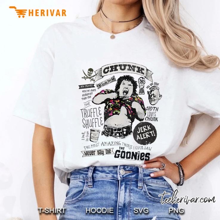 The Goonies Chunk & Sloth Things Text Ladies Tee