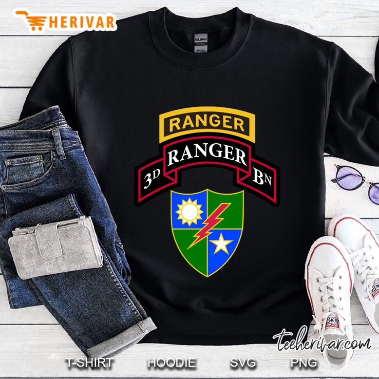 3Rd Army Ranger Scroll Tab And Dui Sweatshirt