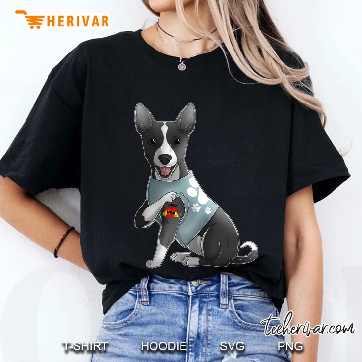 Basenji I Love Mom Tattoo Dog Shirt Funny Mother