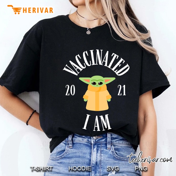 Vaccinated 2021 Baby Yoda Ladies Tee