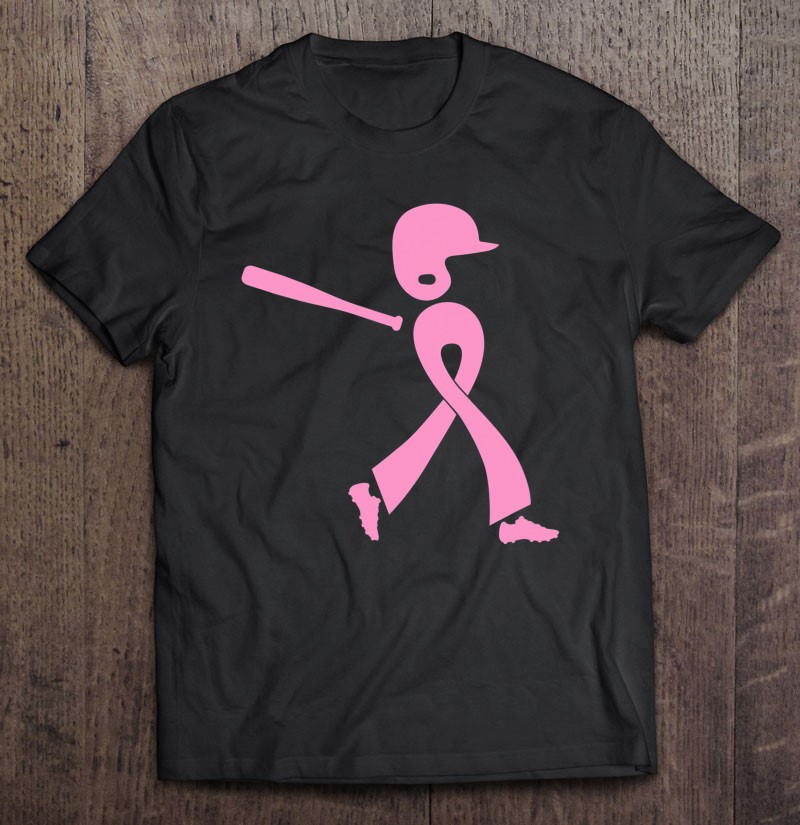 Strike Out Breast Cancer Awareness Pink Ribbon Baseball T Shirts