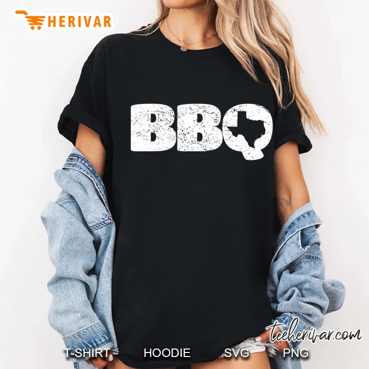Texas Bbq Shirt Barbecue Map - Simple Texas Ladies Tee
