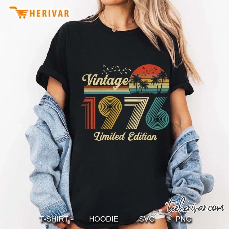 45 Years Old Gifts Vintage Classic 1976 Retro Limited Edition Ladies Tee
