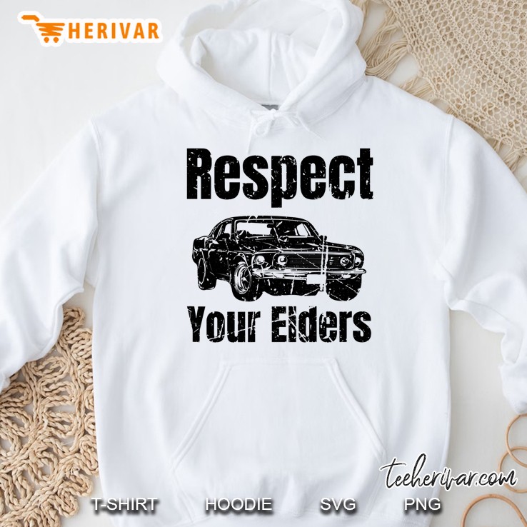 Funny Car - Vintage Respect Your Elders Classic Muscle Car Hoodie