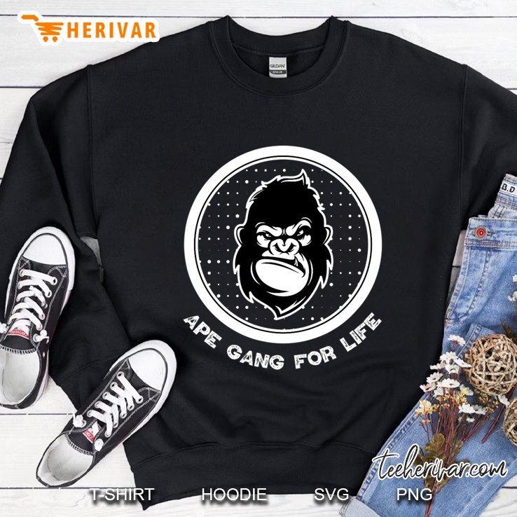Ape Gang For Life Funny Stock Market Options Trader Apparel Sweatshirt