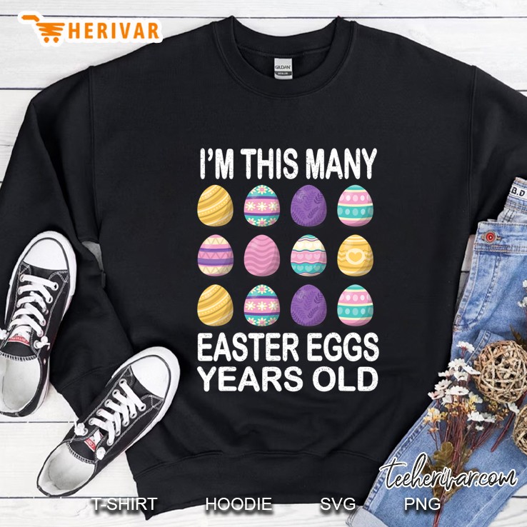 Easter Day 12 Years Old Birthday Boy Eggs Sweatshirt