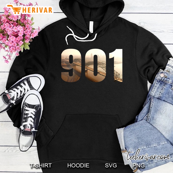 I Am 901 Area Code Memphis Tennessee City Bridge Gift Hoodie