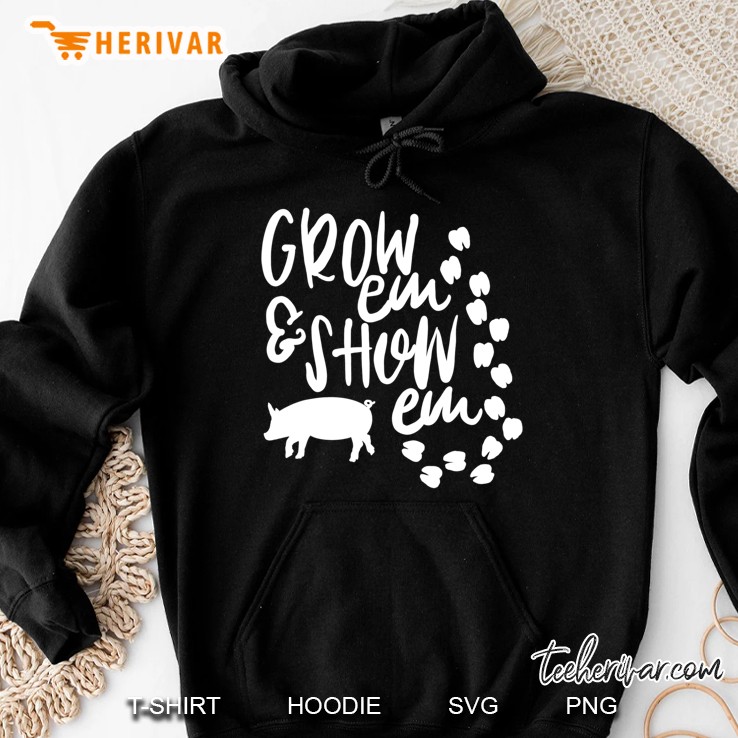 Cute 4-H Ffa Grow Em & Show Em Livestock Animals Hoodie