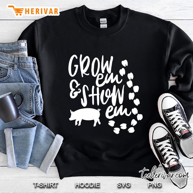 Cute 4-H Ffa Grow Em & Show Em Livestock Animals Sweatshirt