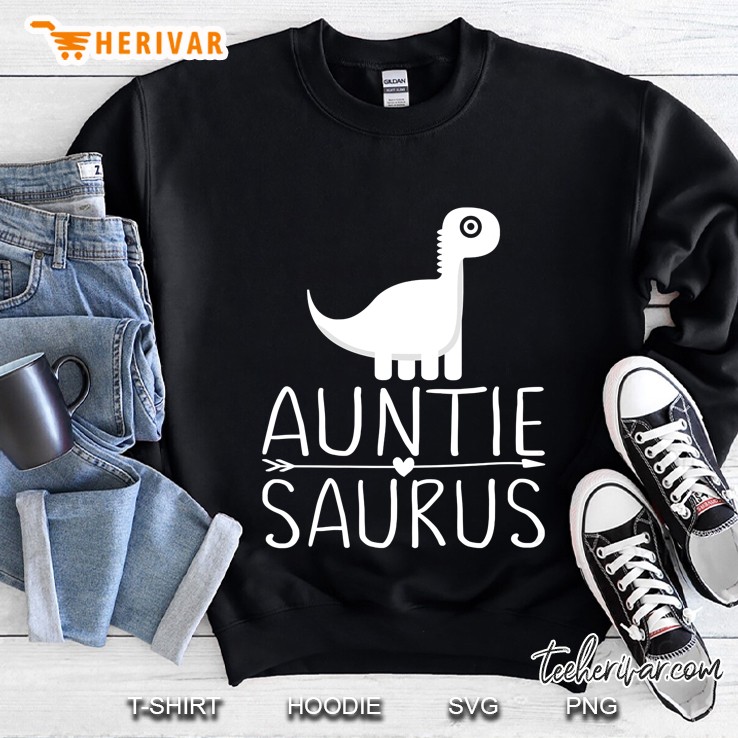 Auntie Saurus Dinosaur Aunt Sweatshirt