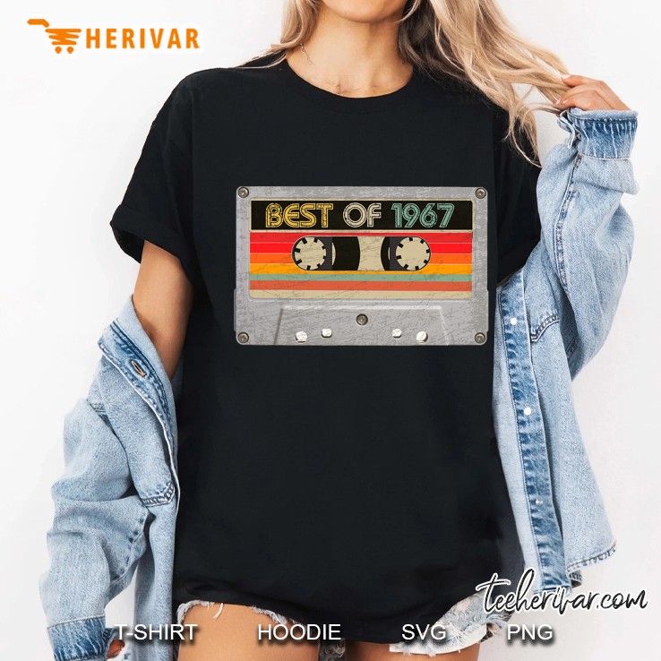 Best Of 1967 54Th Birthday Gifts Cassette Tape Vintage Ladies Tee