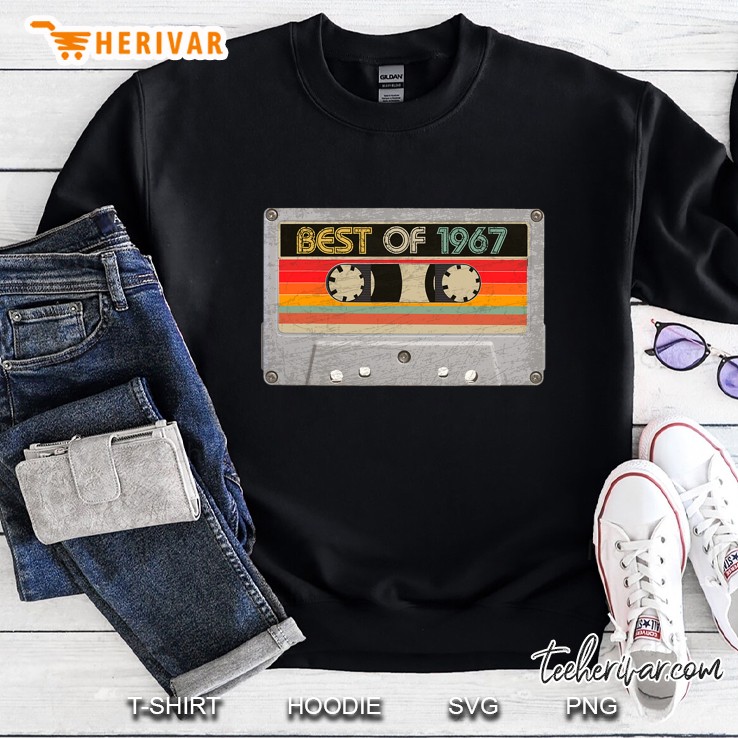 Best Of 1967 54Th Birthday Gifts Cassette Tape Vintage Sweatshirt