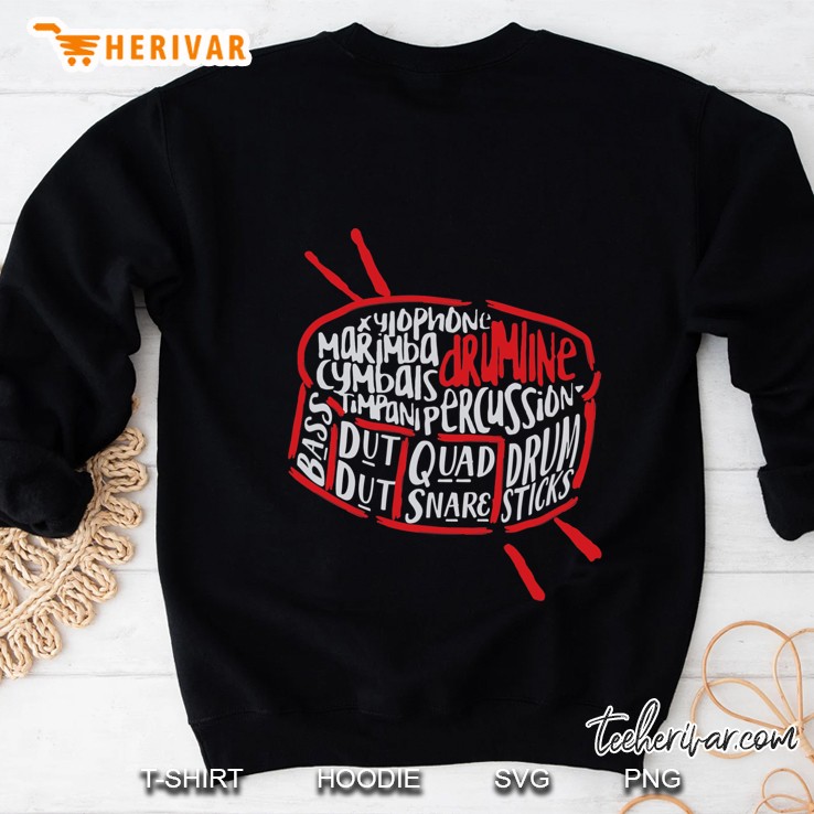 Drumline Tshirt Marching Band Shirt Drum Word Cloud Sweatshirt