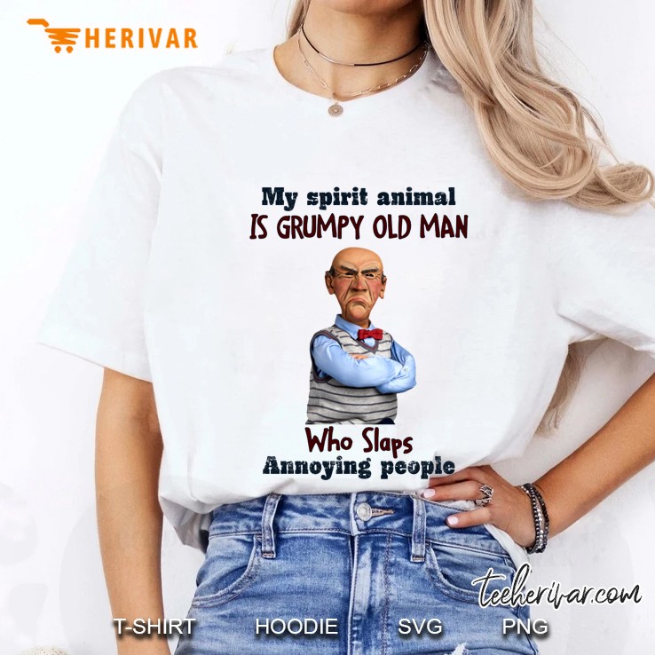 My Spirit Animal Is Grumpy Old Man Who Slaps Annoying People Jeff Dunham Master Of Puppets Ladies Tee