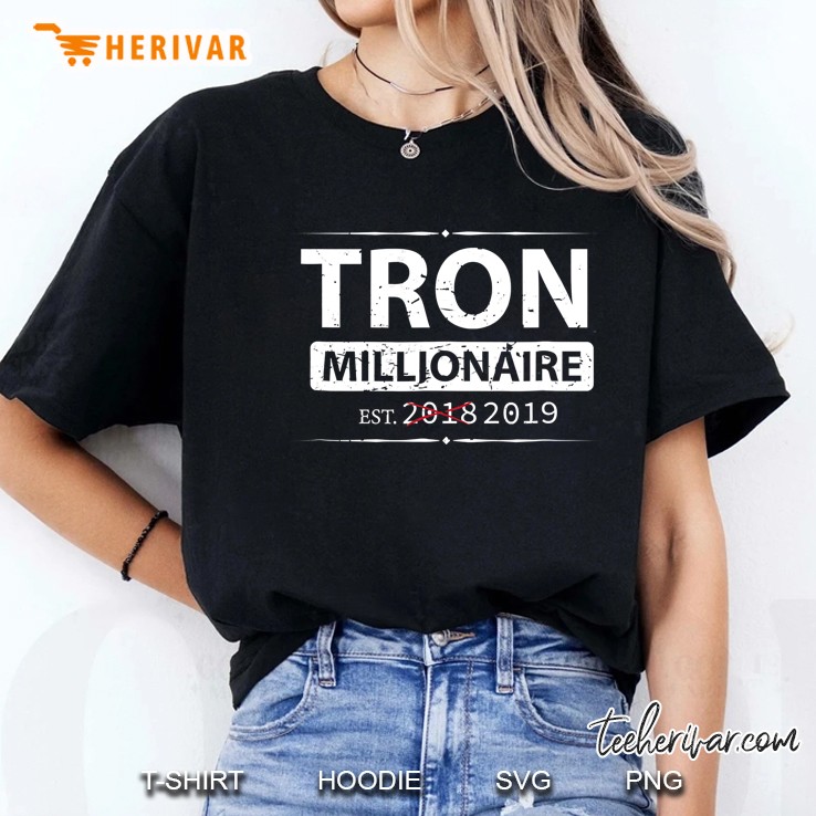 Tron Millionaire Est. 2019 Crypto Blockchain Ladies Tee