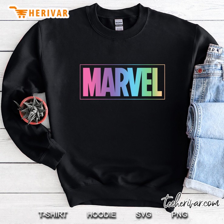 Marvel Logo Pastel Rainbow Sweatshirt