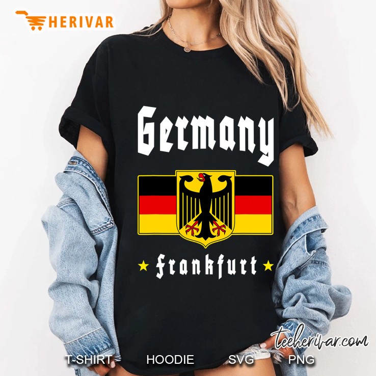 Frankfurt Germany German Flag Tourist Souvenir Ladies Tee