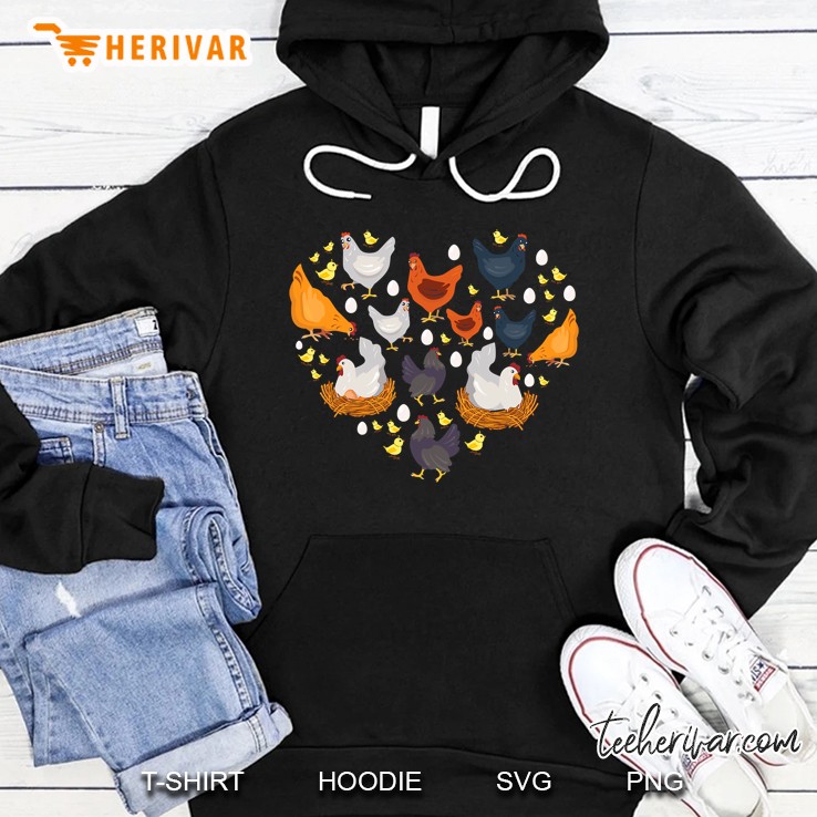 Chickens Heart Love Chicken Hoodie