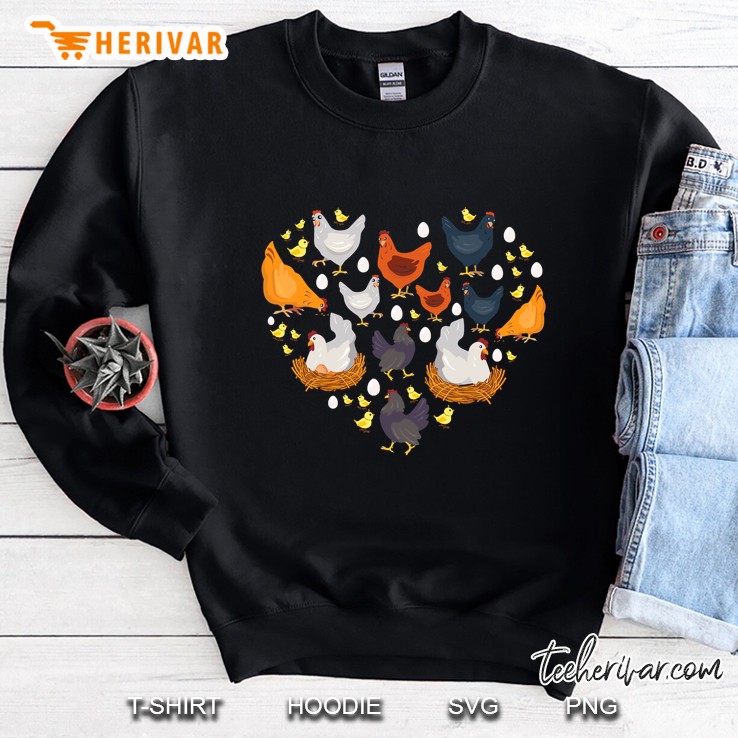 Chickens Heart Love Chicken Sweatshirt