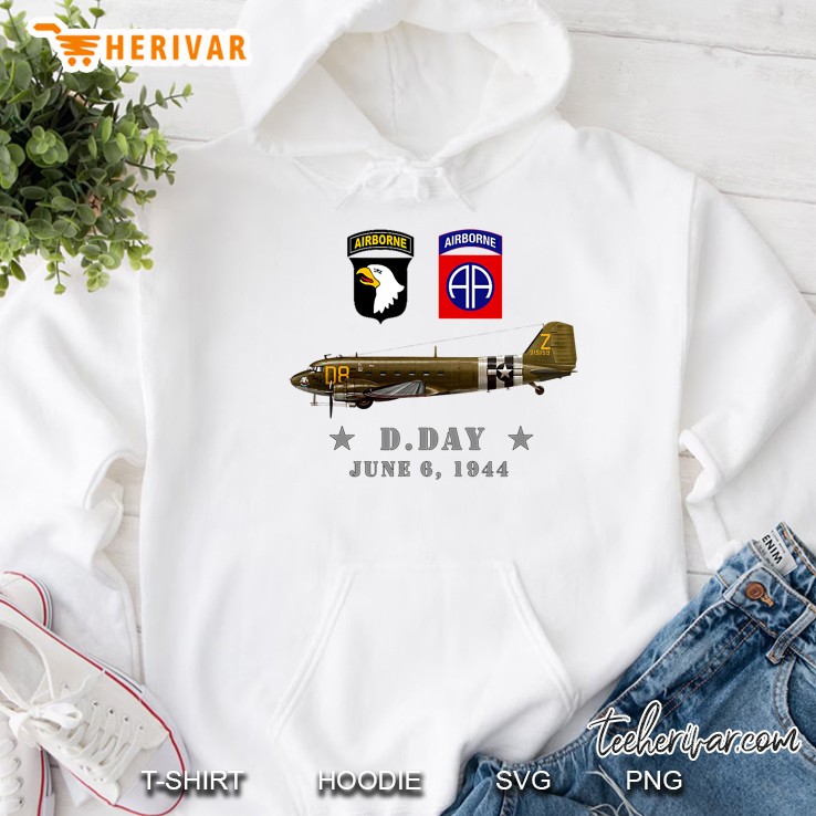 Usa Paratroopers D-Day Wwii Normandy 82Nd 101St Airborne Hoodie