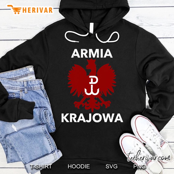 Polish Resistance Flag. Armia Krajowa Polska Eagle Hoodie