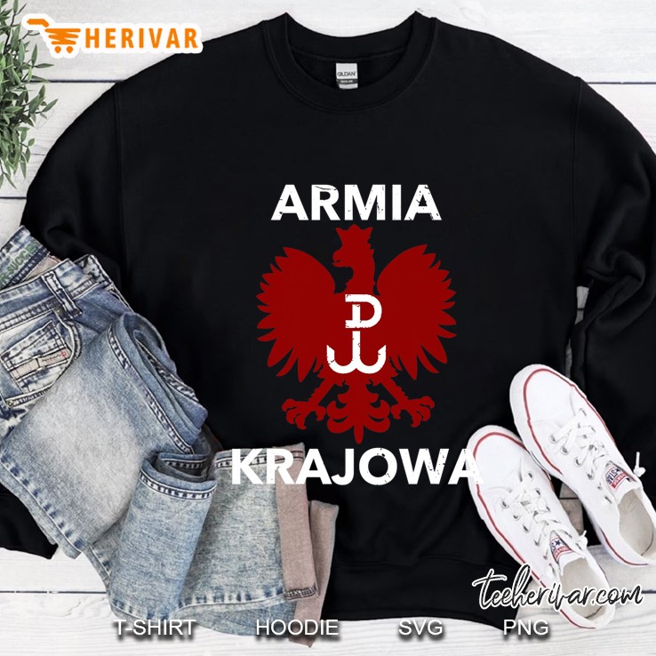 Polish Resistance Flag. Armia Krajowa Polska Eagle Sweatshirt