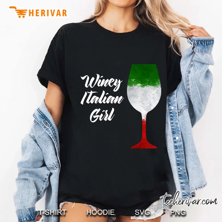 Winey Italian Girl Flag Ladies Tee